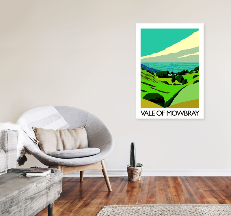 Vale Of Mowbray by Richard O'Neill Yorkshire Art Print, Vintage Travel Poster A1 Black Frame