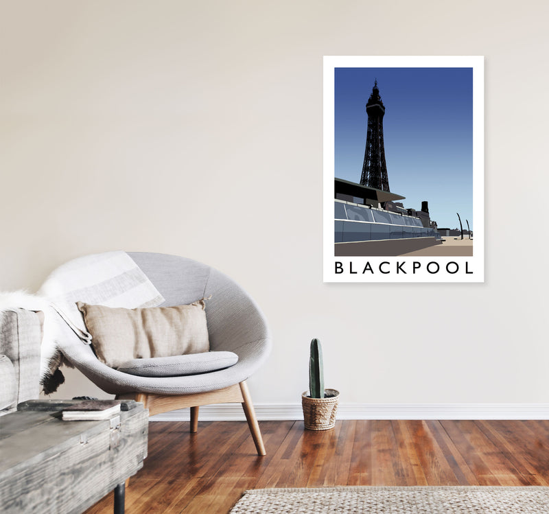 Blackpool by Richard O'Neill A1 Black Frame