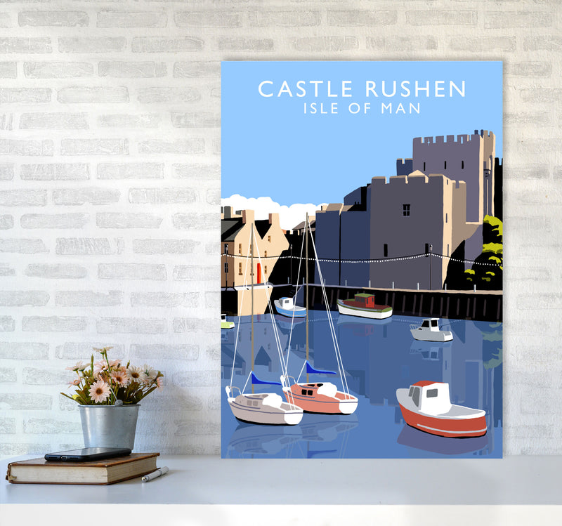 Castle Rushen by Richard O'Neill A1 Black Frame