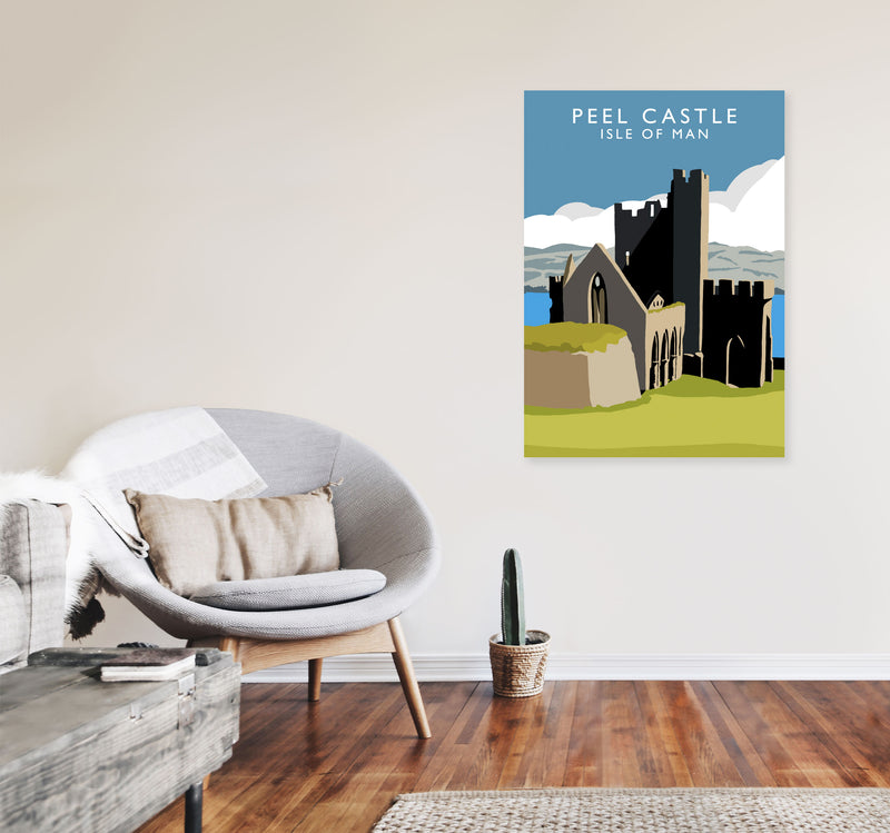 Peel Castle by Richard O'Neill A1 Black Frame