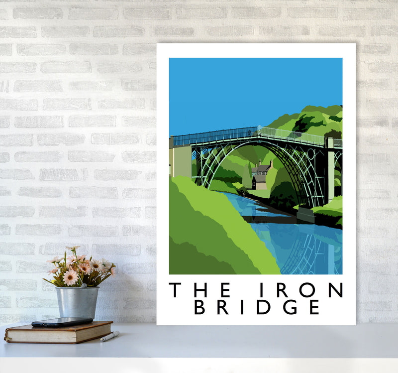 The Iron Bridge by Richard O'Neill A1 Black Frame