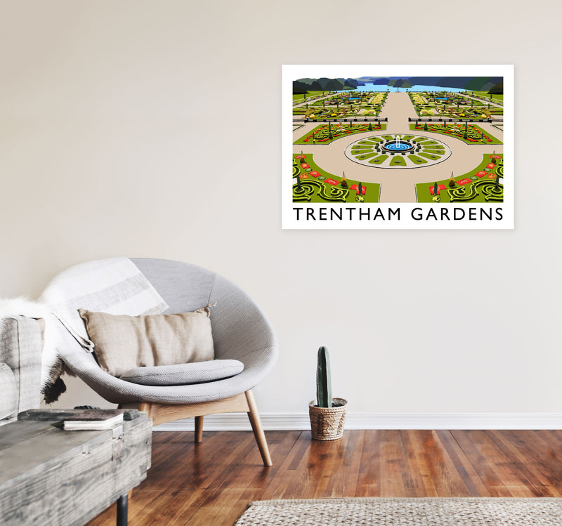 Trentham Gardens by Richard O'Neill A1 Black Frame