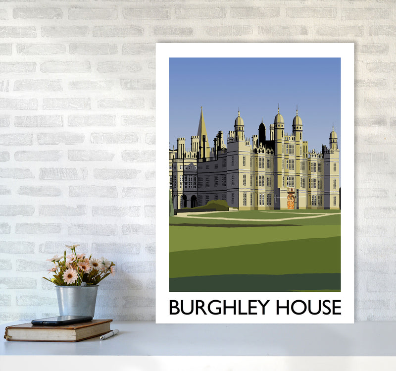 Burghley House by Richard O'Neill A1 Black Frame