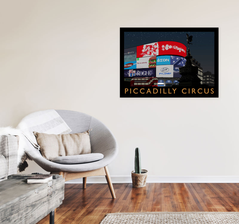 Piccadilly Circus by Richard O'Neill A1 Black Frame