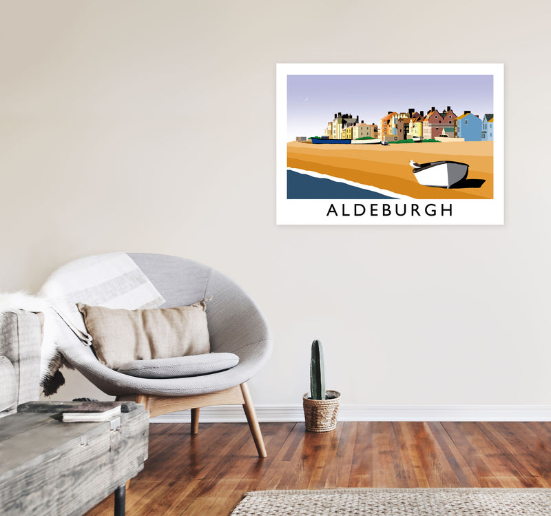 Aldeburgh Art Print by Richard O'Neill A1 Black Frame