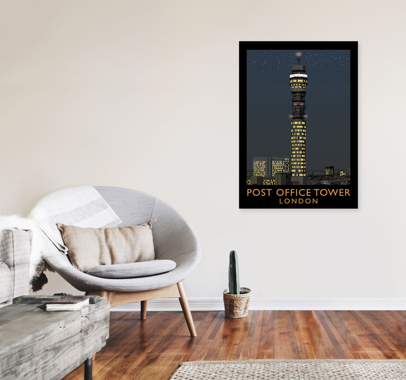 Post Office Tower by Richard O'Neill A1 Black Frame