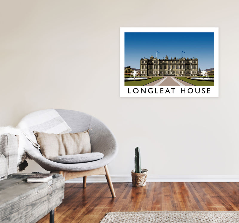 Longleat House by Richard O'Neill A1 Black Frame