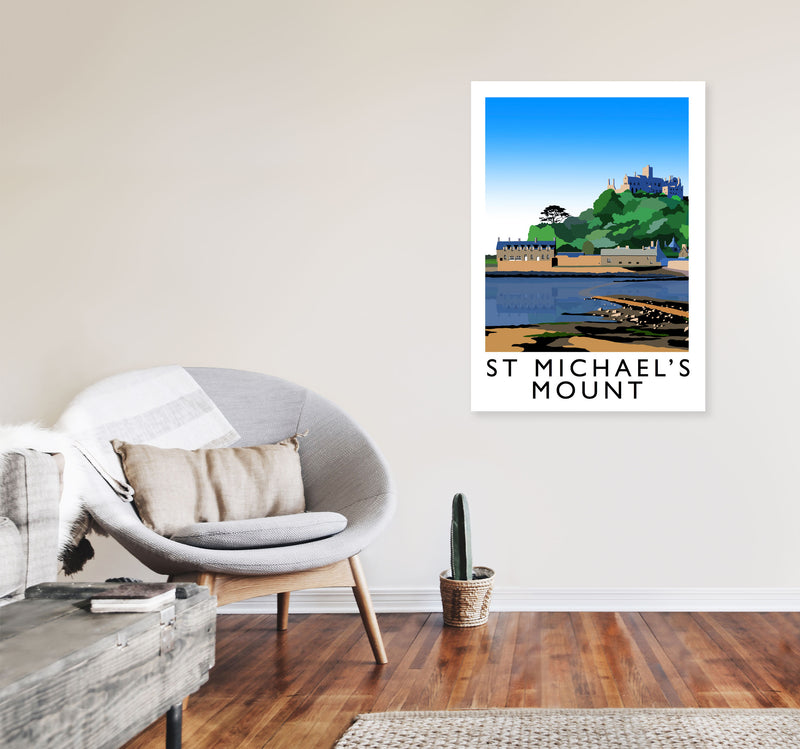 St Michael's Mount by Richard O'Neill A1 Black Frame