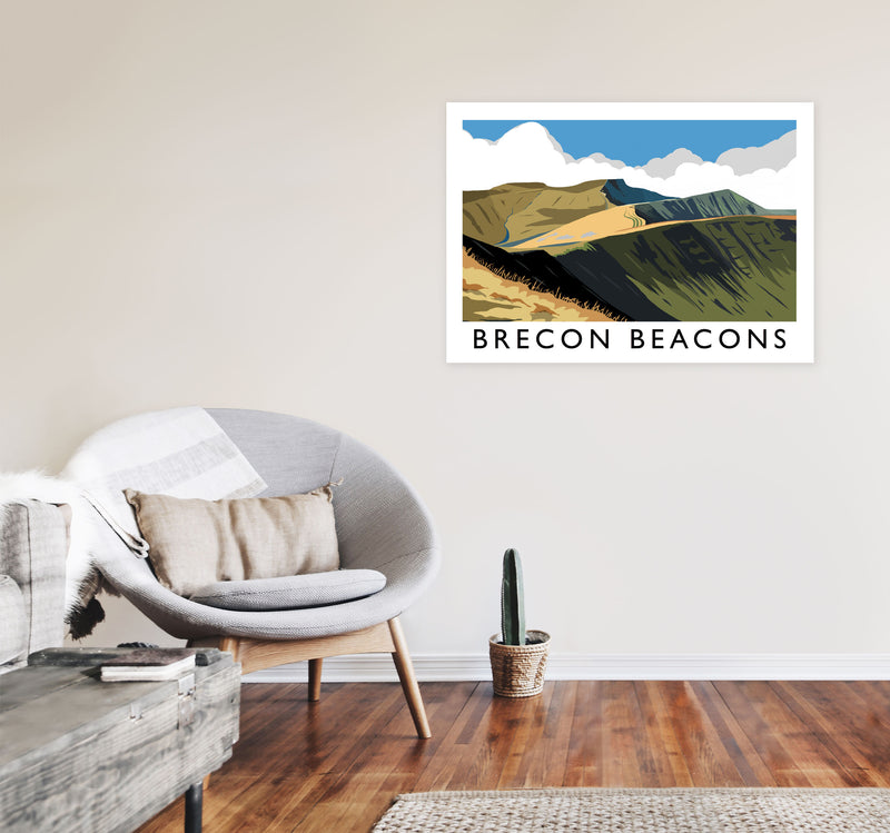 Brecon Beacons Framed Digital Art Print by Richard O'Neill A1 Black Frame