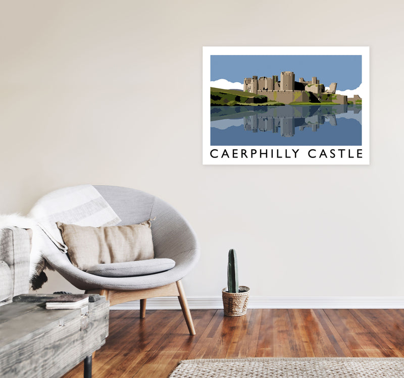 Caerphilly Castle by Richard O'Neill A1 Black Frame
