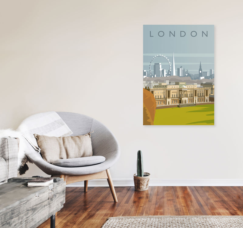 London (Portrait) by Richard O'Neill A1 Black Frame
