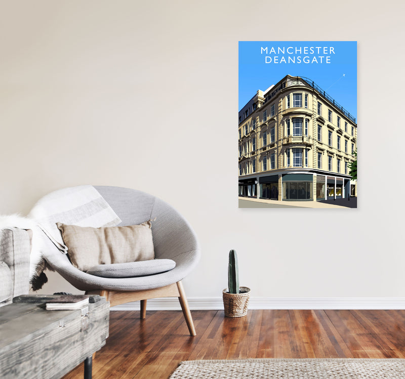 Manchester Deansgate (Portrait) by Richard O'Neill A1 Black Frame