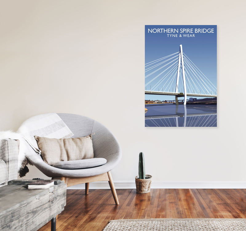 Northern Spire Bridge Tyne & Wear Framed Art Print by Richard O'Neill A1 Black Frame