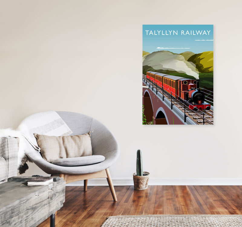 Talyllyn Railway (Portrait) by Richard O'Neill A1 Black Frame