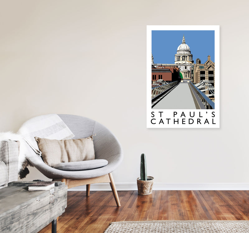 St Pauls Cathedral by Richard O'Neill A1 Black Frame