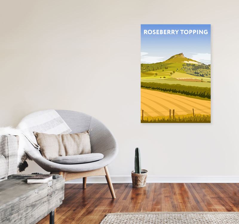 Roseberry Topping2 Portrait by Richard O'Neill A1 Black Frame