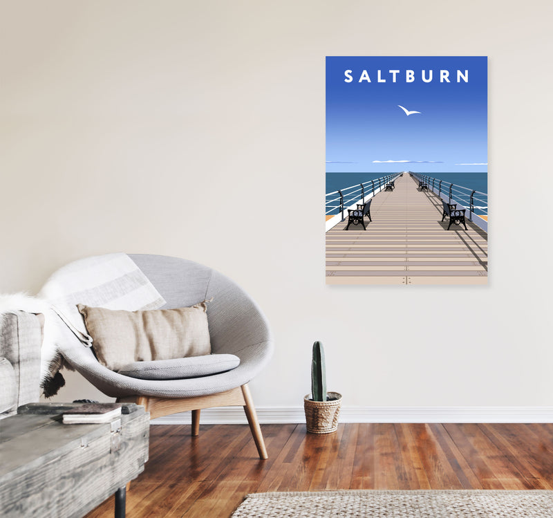 Saltburn Portrait by Richard O'Neill A1 Black Frame