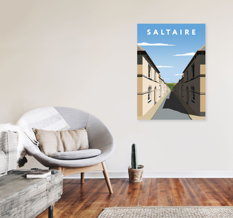 Saltaire Portrait by Richard O'Neill A1 Black Frame