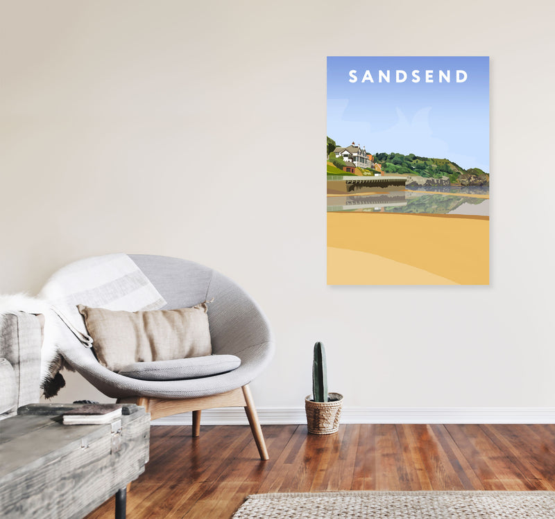 Sandsend4 Portrait by Richard O'Neill A1 Black Frame