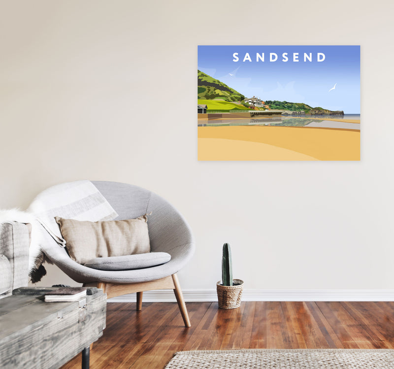 Sandsend4 by Richard O'Neill A1 Black Frame