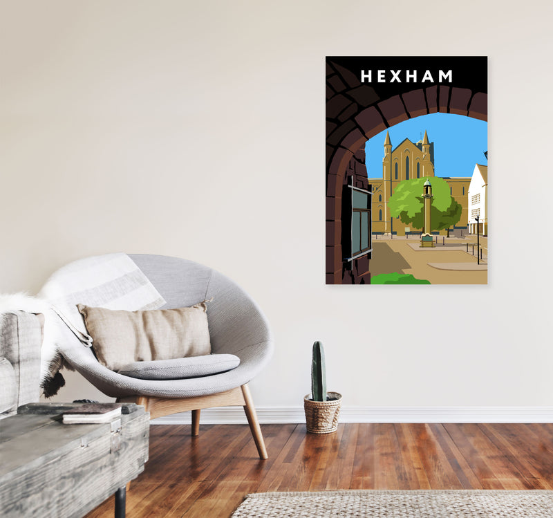 Hexham Portrait by Richard O'Neill A1 Black Frame