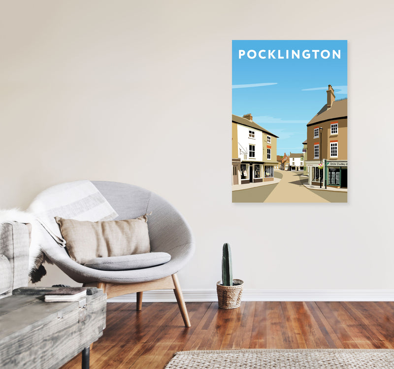Pocklington Travel Art Print by Richard O'Neill, Framed Wall Art A1 Black Frame