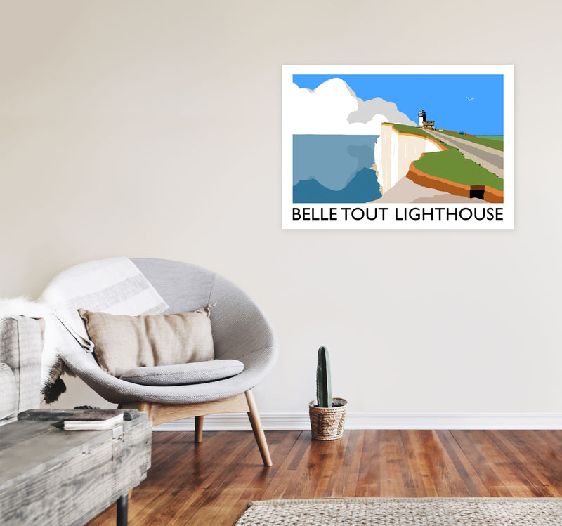 Belle Tout Lighthouse by Richard O'Neill A1 Black Frame