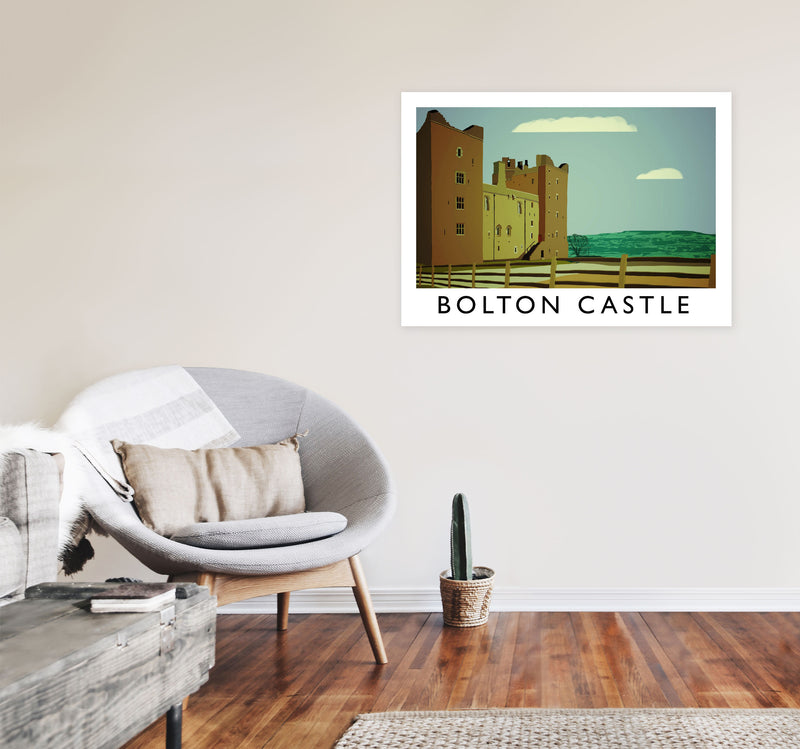Bolton Castle Art Print by Richard O'Neill A1 Black Frame