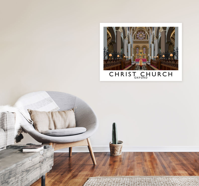 Inside Christ Church by Richard O'Neill A1 Black Frame