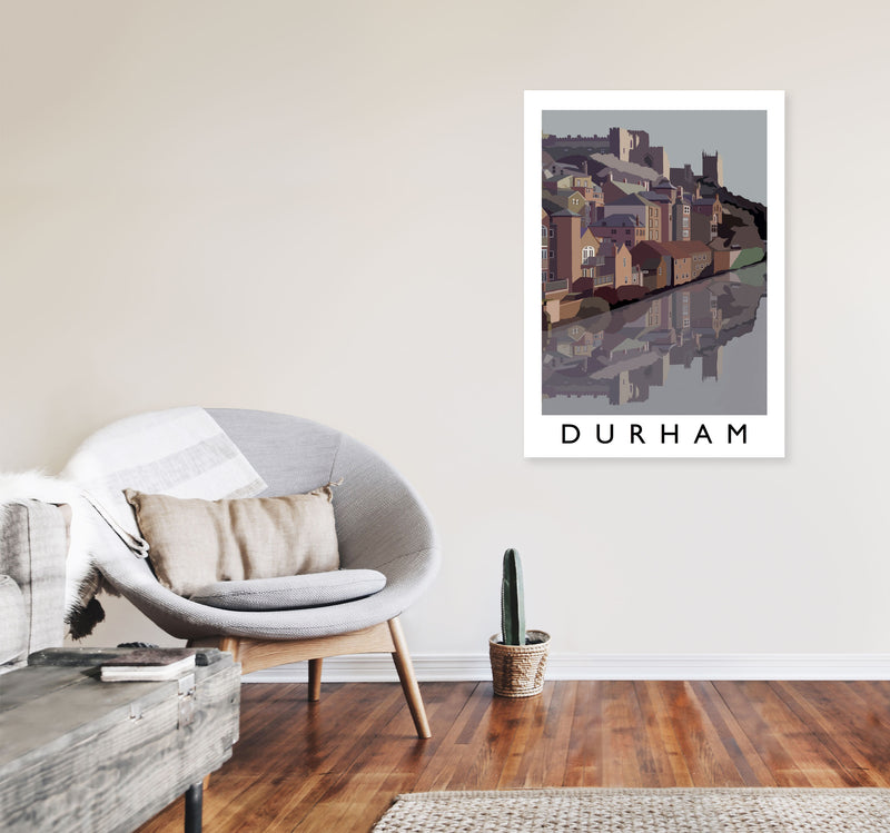 Durham Portrait by Richard O'Neill A1 Black Frame