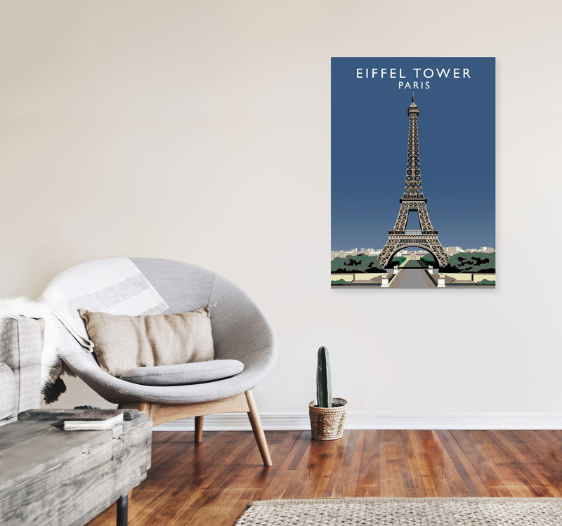 Eiffel Tower Portrait by Richard O'Neill A1 Black Frame