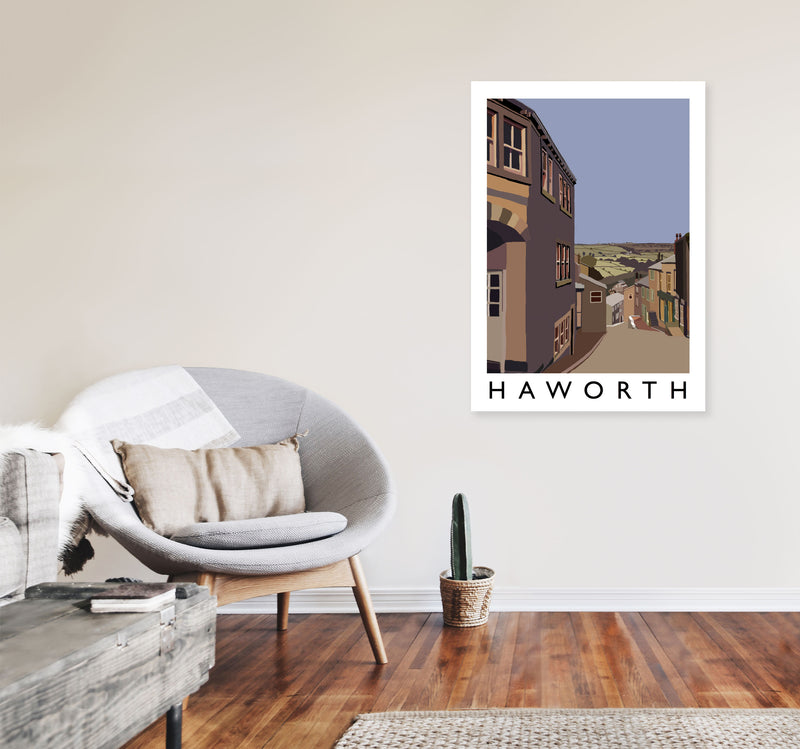 Haworth Travel Art Print by Richard O'Neill, Framed Wall Art A1 Black Frame