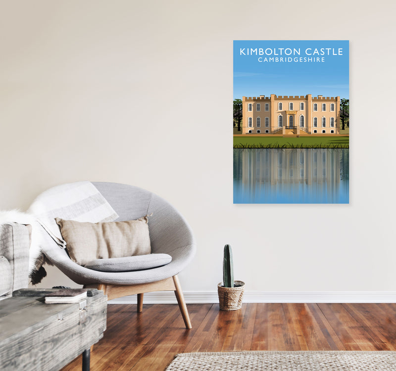 Kimbolton Castle Cambridgeshire Travel Art Print by Richard O'Neill A1 Black Frame
