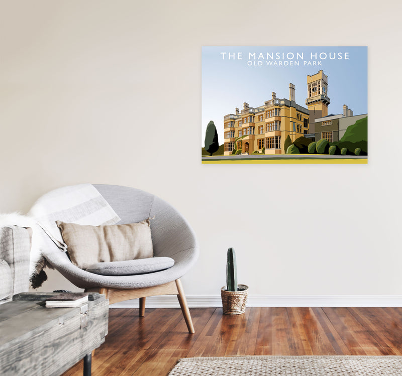 The Mansion House Old Warden Park Travel Art Print by Richard O'Neill A1 Black Frame