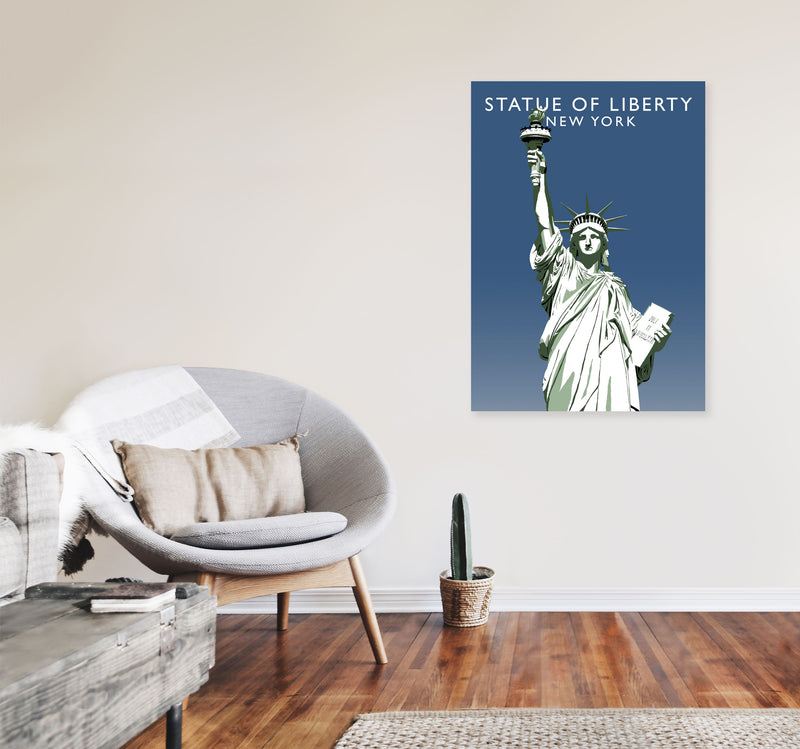 Statue of Liberty New York Art Print by Richard O'Neill A1 Black Frame
