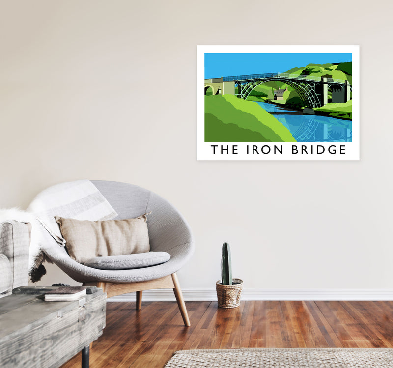 The Iron Bridge 2 by Richard O'Neill A1 Black Frame