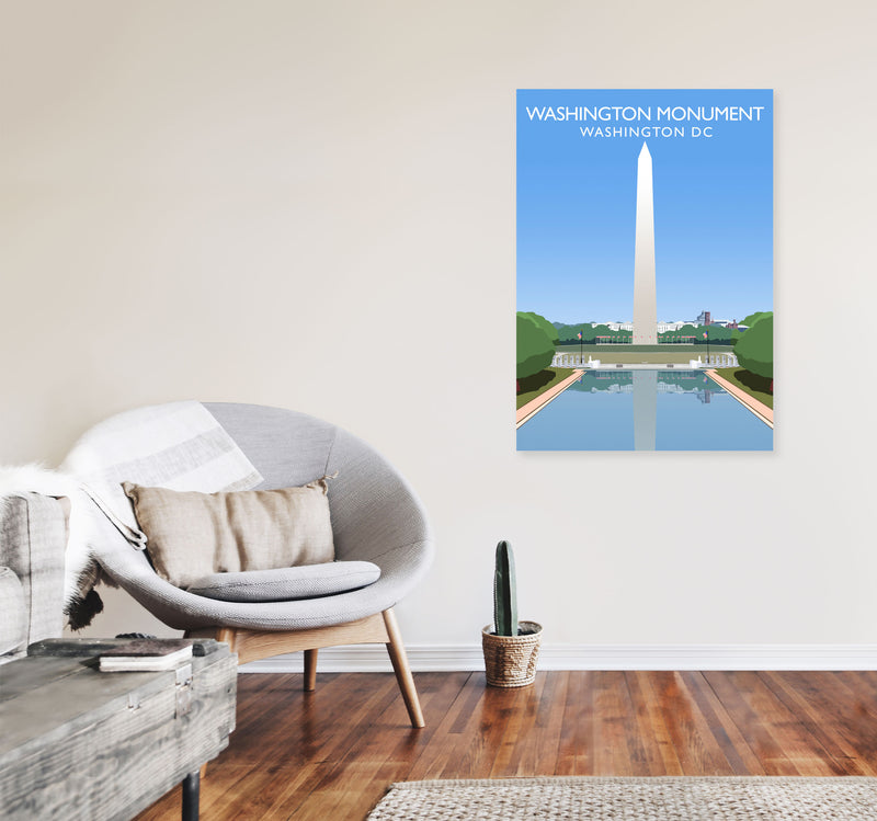 Washington Monument Washington DC Travel Art Print by Richard O'Neill A1 Black Frame