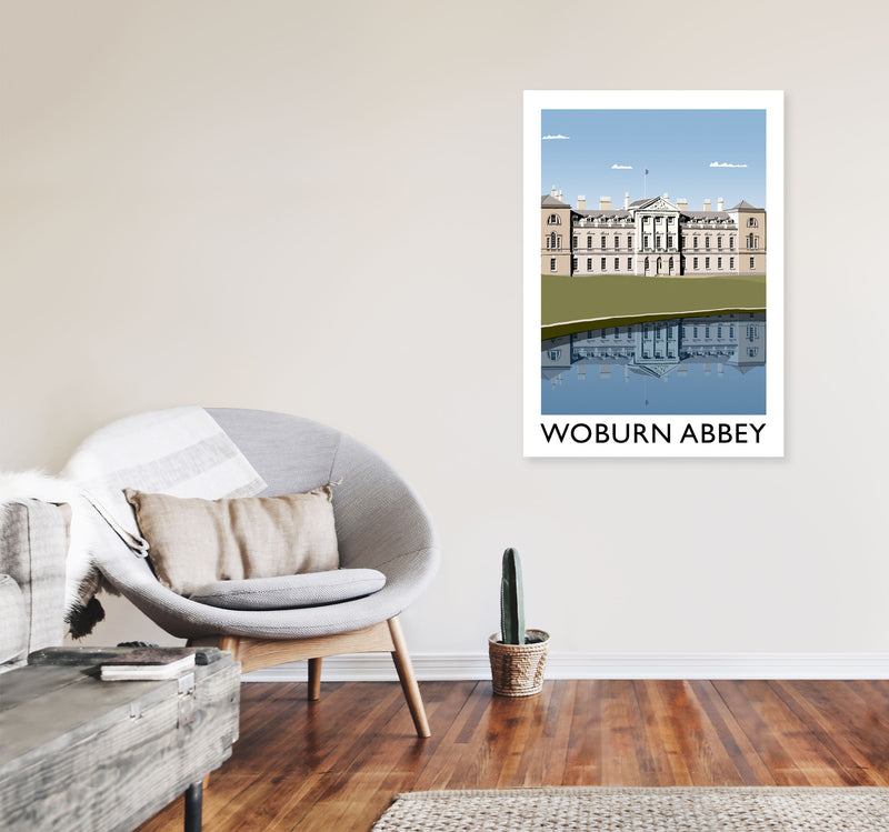 Woburn Abbey Travel Art Print by Richard O'Neill, Framed Wall Art A1 Black Frame