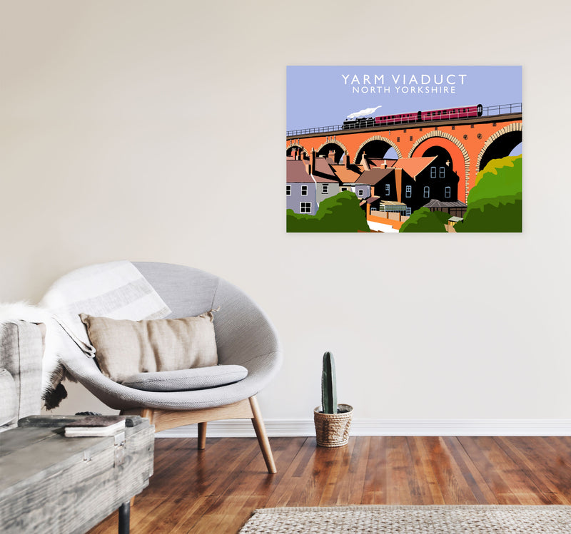Yarm Viaduct North Yorkshire Travel Art Print by Richard O'Neill A1 Black Frame