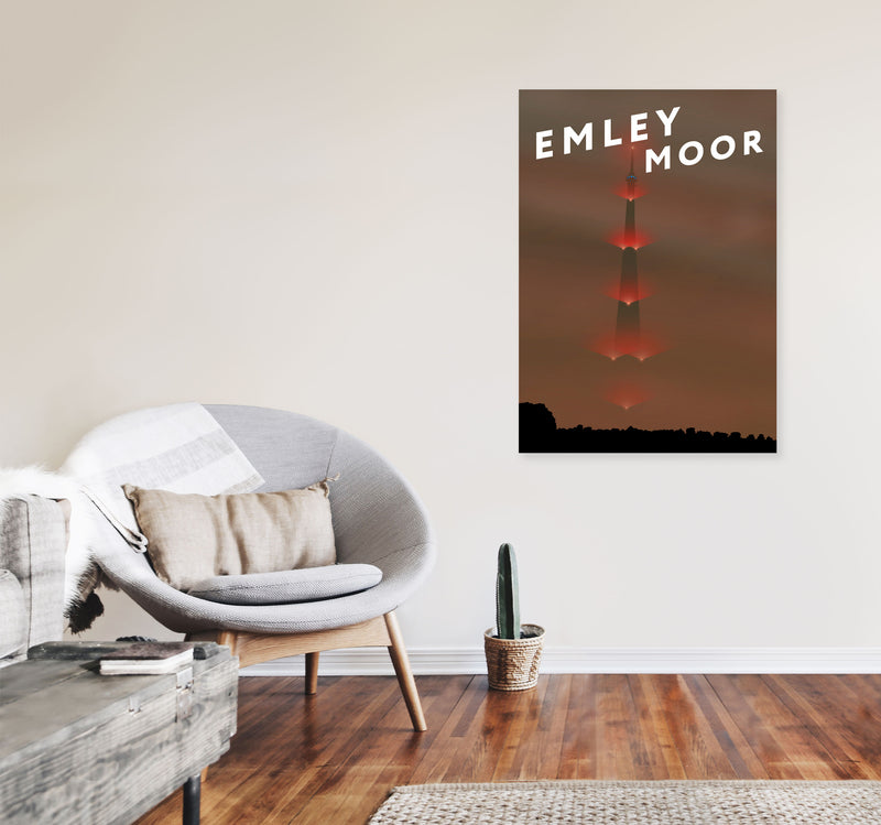 Emley Moor 5 by Richard O'Neill A1 Black Frame