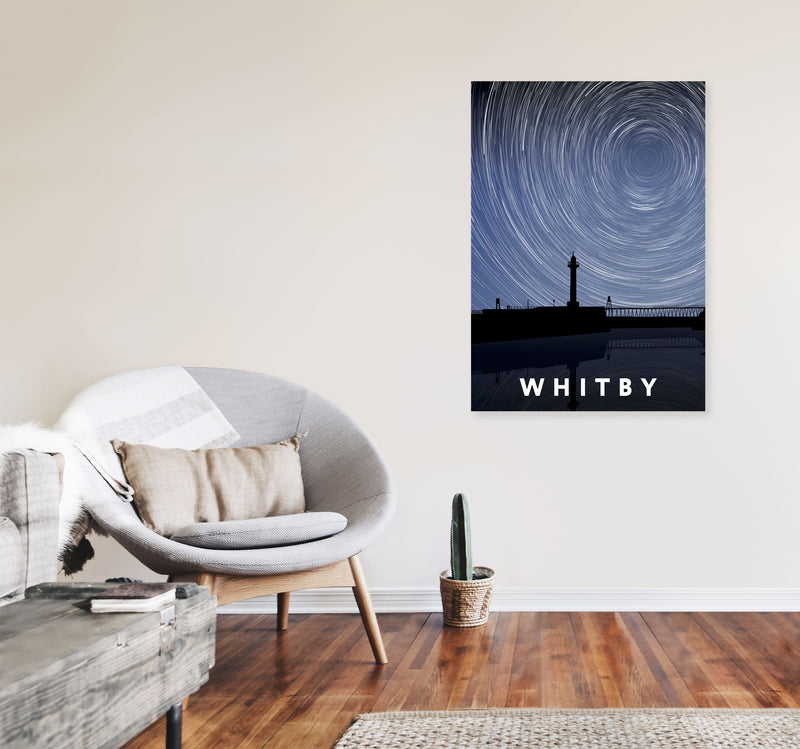 Whitby Digital Art Print by Richard O'Neill, Framed Wall Art A1 Black Frame