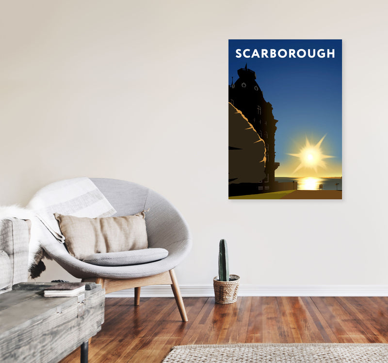 Scarborough Sunrise Portrait by Richard O'Neill A1 Black Frame