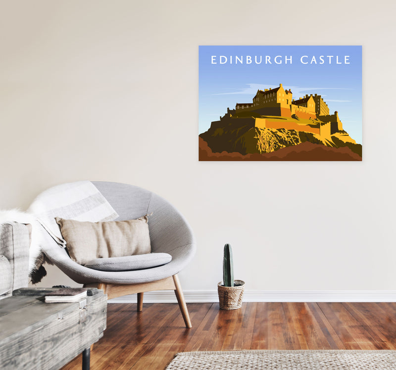 Edinburgh Castle Art Print by Richard O'Neill A1 Black Frame