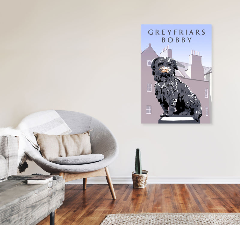 Greyfriars Bobby Portrait by Richard O'Neill A1 Black Frame