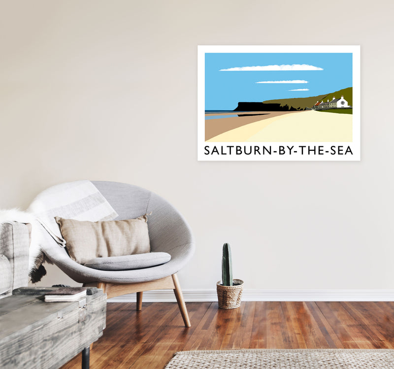 Saltburn-by-the-sea by Richard O'Neill A1 Black Frame