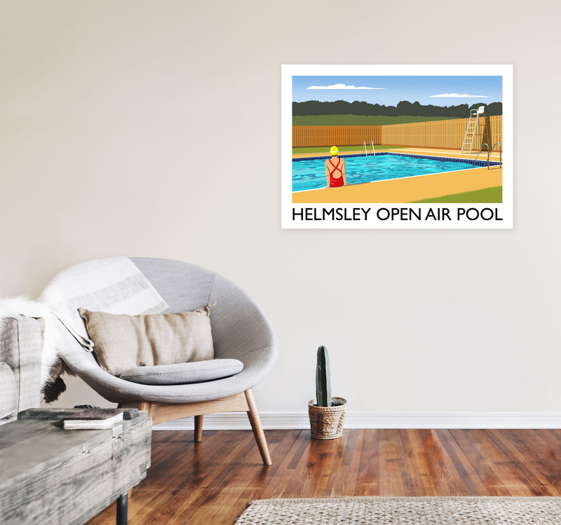 Helmsley Open Air Pool by Richard O'Neill A1 Black Frame