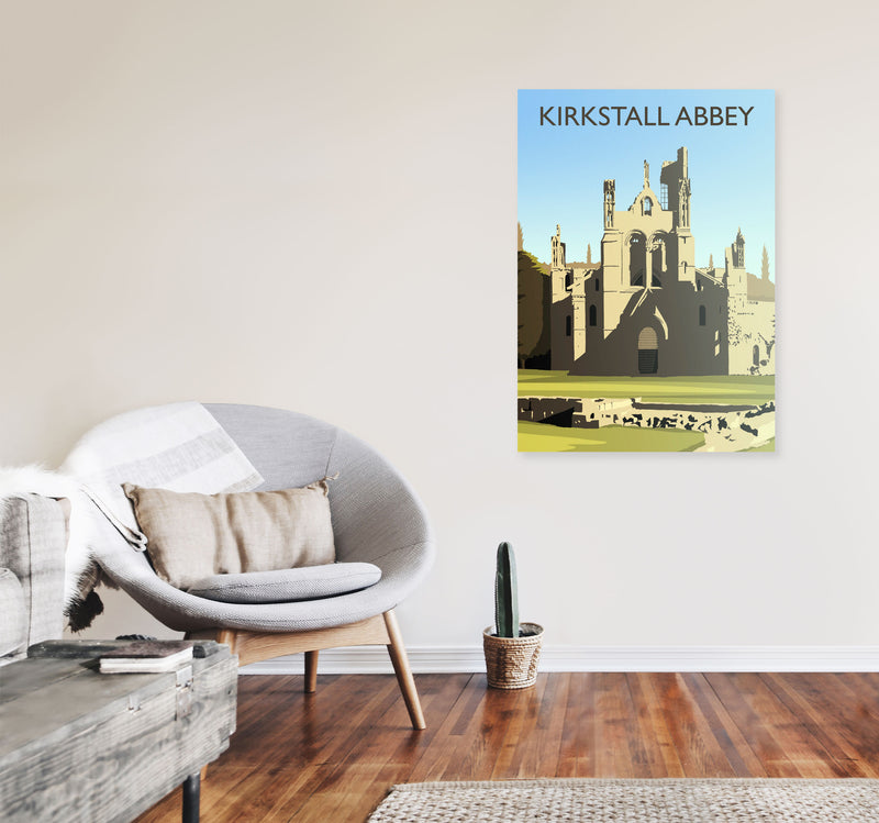 Kirkstall Abbey portrait by Richard O'Neill A1 Black Frame