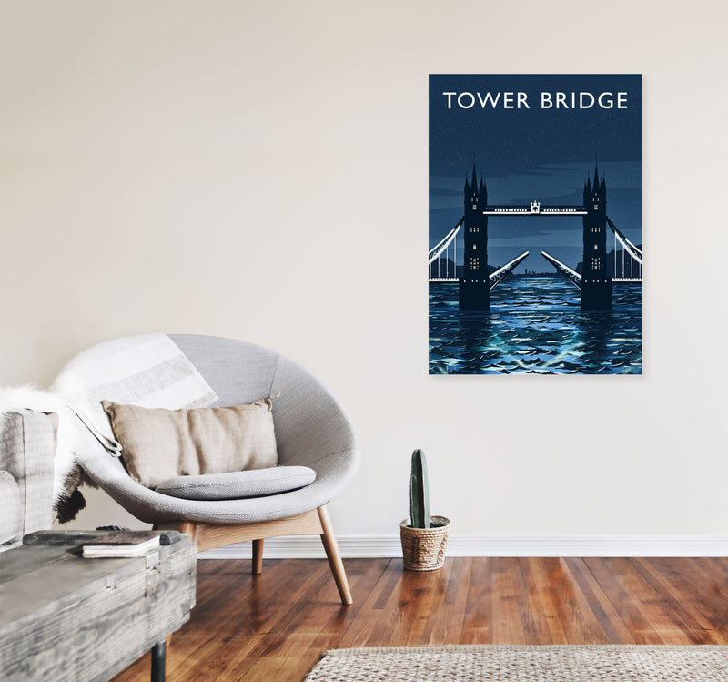 Tower Bridge portrait by Richard O'Neill A1 Black Frame