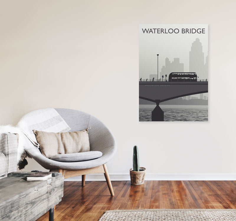 Waterloo Bridge portrait by Richard O'Neill A1 Black Frame