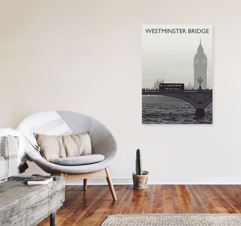 Westminster Bridge portrait by Richard O'Neill A1 Black Frame